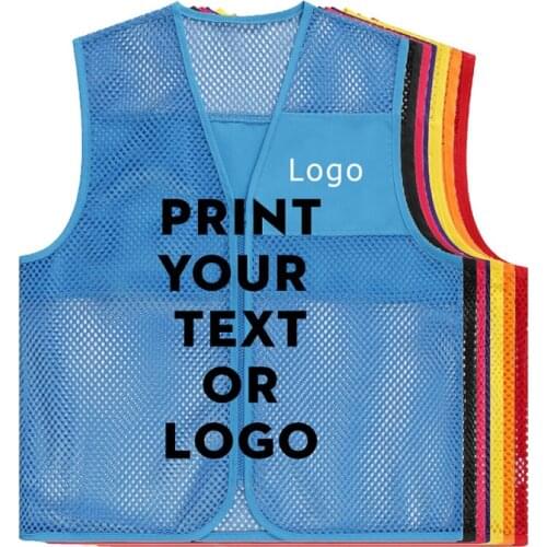 2019 Summer Unisex Costomized Advertising Shirts Printing Apparel Logo/Text Men and Women Breathable Solid Personized Waistcoat