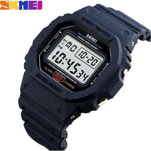 SKMEI Outdoor Sport Watch Men Digital Watch 5Bar Waterproof Alarm Clock Cowboy Military Fashion Watches relogio masculino 1471