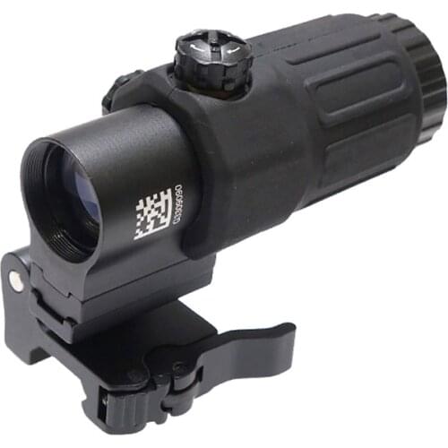 Tactical G33 3X Magnifier with Switch to Side STS Quick Detachable with QD Mount Black
