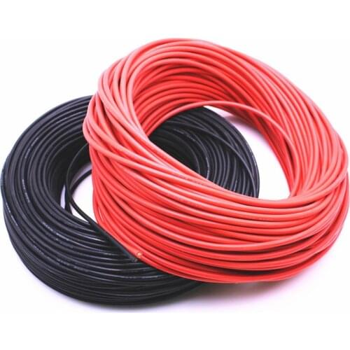 50m 16AWG Heatproof Soft Silicone Wire Cable 200 degree For RC Airplane Model Battery Motor Part (252/0.08, OD: 3.0) 6 colors