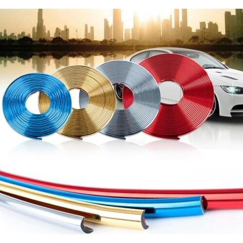 Car Trim Decoration Tire Hub Strip Exterior Styling Wheel Protector Rim Sticker Automobiles Exterior Parts
