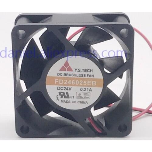 Y.S.TECH FD246025EB 6CM 6025 24V 0.21A Industrial Computer Inverter Fan