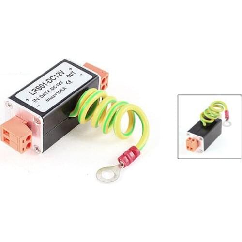 Free Shipping 1PCS AC DC 12V Single Channel Power Surge Protector Lighting Protection with 2Pin Connector