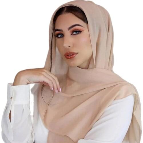 Chiffon Scarf Women Pure Colors Scarves Solid Color Shawl Headband for Woman Simple Muslim Chiffon Scarves 16 Colors