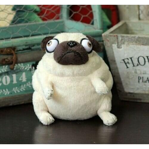 1pc 13cm Pig the Elf Fat Pug Plush Toys kawaii Sitting Pug Dogs Toy Stuffed Dolls for Kids Children Birthday Gift Dolls