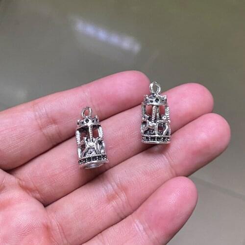 12pcs 10x22mm 3D Carousel Connector Pendants Charms Jewelry Making DIY Mens WomenNecklace Bracelet Handmade Crafts Accessories