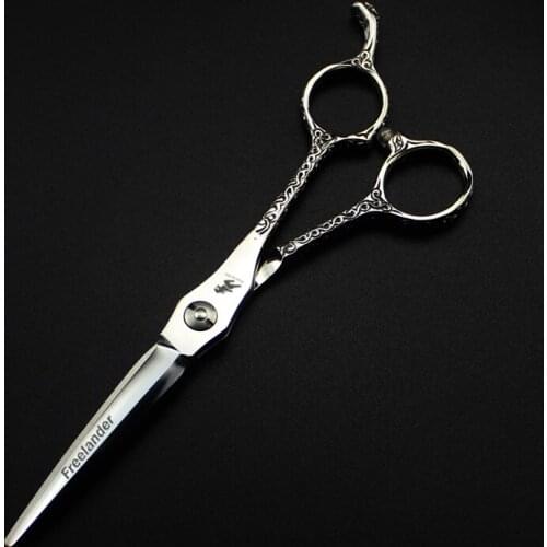6.0 sale Silver Japanese Hair Scissors 440C Cheap Hairdressing Scissors Thinning Shears Hairdresser Shaver Haircut Japan Teeth