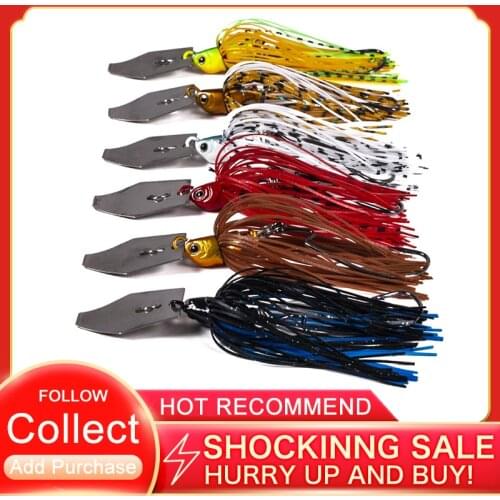 6pcs Chatterbait Fishing Lures 11g Finesse Chatter Spinner Bait Fishing Accessories Isca Artificial Pike Fish Bait Pesca Cebo