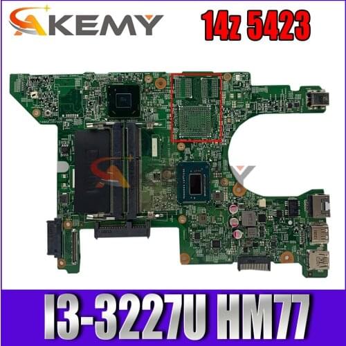 Free shipping For Inspiron 14Z 5423 Laptop motherboard CN-0X87KX 0X87KX X87KX 11289-1 W/SR0XF I3-3227U HM77 DDR3 working well