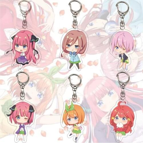 The Quintessential Quintuplets Keychain Animation Game Figure Nakano Nakano Nino Kawaii Acrylic Keyring Bag Car Women Man Holder