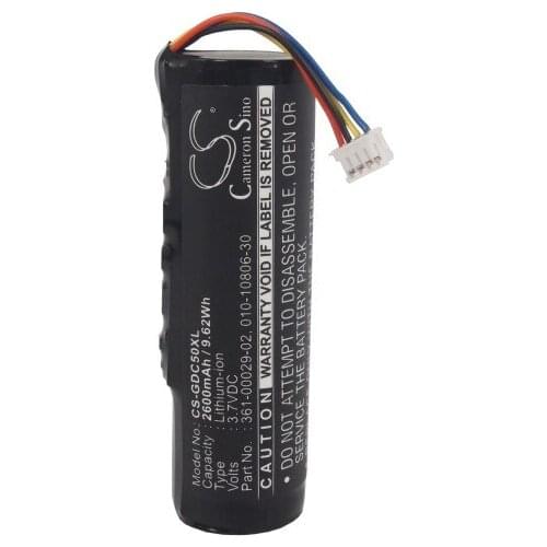 Cameron Sino 2600mAhBattery 361-00029-02 for Garmin Alpha 100, DC50, GAA002, GAA003, GAA004, T5 , TT10, TT15