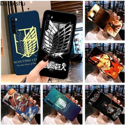 Anime Japanese attack on Titan black Phone Case Hull For OPPO Realme 6 Pro Realme 3 5 Pro C2 RENO2-Z A11X