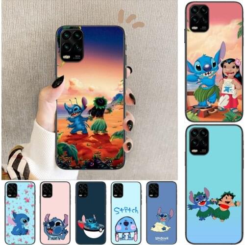 Blue Stitch cartoon Phone Case For XiaoMi Redmi Note 11 10 9S 8 7 6 5 A Pro T Y1 Anime Black Cover Silicone Back Pre style cover