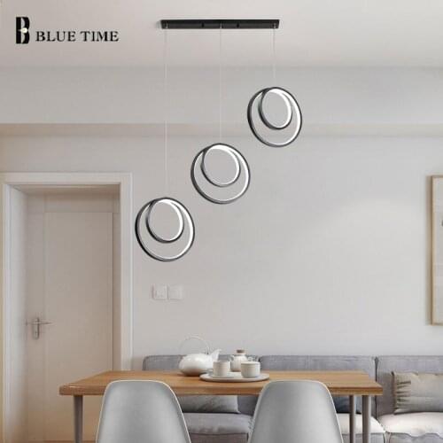 Black&Gold Led Pendant Light Modern Chandelier Pendant Lamp for Dining room Kitchen Living room Home Lighting Fixtures 110V 220V