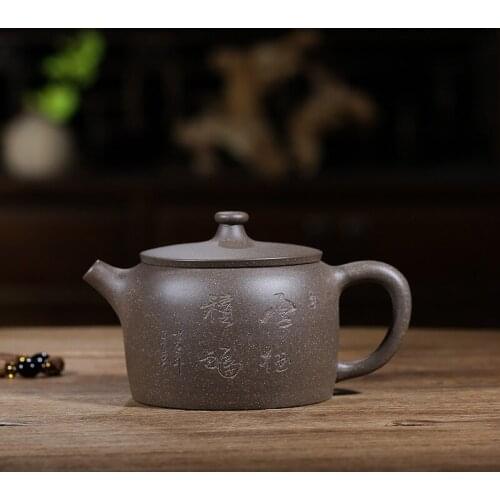 Pot Wholesale Original Mine Green Ash Section Mude Bell Pot Genuine Yixing Handmade Teapot Kungfu Teaware Ball Hole
