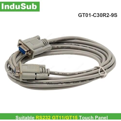 GT01-C30R2-9S Compatible PLC Cable GT11/GT15 9S RS232 Serial Port Download Cable 2.5M Touch Panel HMI