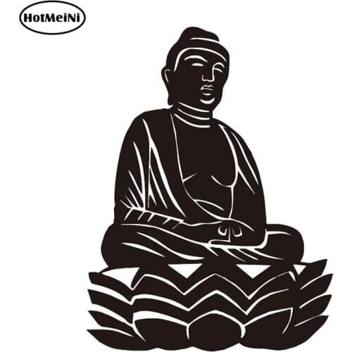 HotMeiNi 14*10.7cm Buddha Meditate Car Auto Window Decal Small Vinyl Car Bumper Decal Sticker Decal Car Sticker Black/Sliver