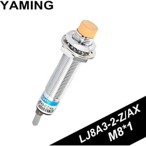 Inductance Type Metal Shell Sensor Non-screen Shield Type LJ8A3-2-Z/AX Proximity Switch M8 DC Three Line NPN NC Detecting 2mm
