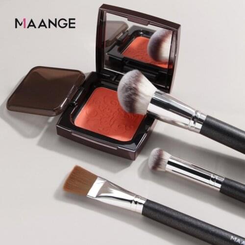 MAANGE 3Pcs Makeup Brushes Beauty Tools Loose Powder Brush Blush Brush Foundation Brush Mask Brush Concealer Brush Maquiagem