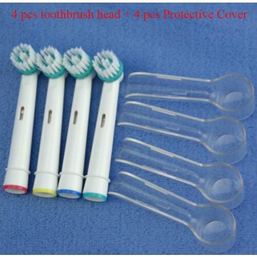 4 pc for Oral B Cross Action Replacement Sonic Electric Toothbrush Heads Rotation Braun Toothbrush Heads Oral Hygiene Brush Head