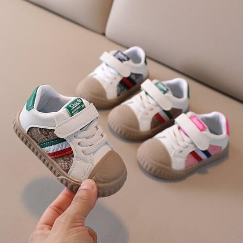 Spring Autumn Kids Casual Shoes Baby Girl Boys Sneakers Girls Flats Canvas PU Toddler Baby Footwear Toddler Shoes First Walkers
