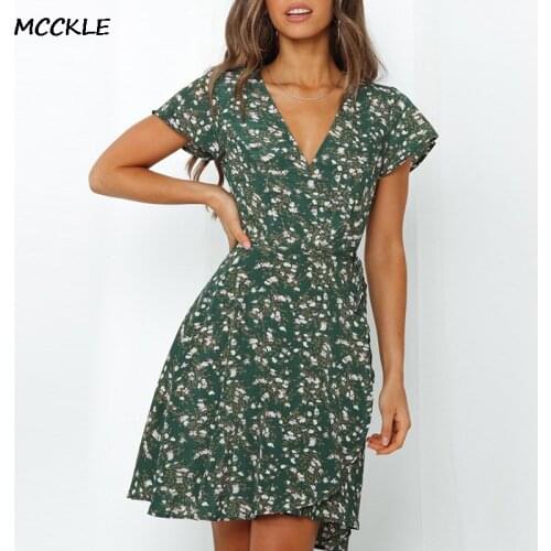 Летние шифоновые платья MCCKLE China At AliExpress