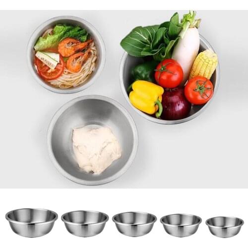 Stainless Steel Mixing Bowl Kitchen Cooking Utensil Salad Soup Bowl Stackable