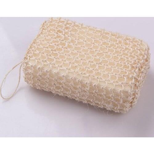 Natural Bath Sisal Sponge Exfoliating Shower Sponge Remove the Dead Skin for Home or Hotel 14*10cm SN2038