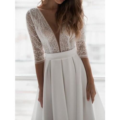 HHDMV 2021 fashion new women high street style long dresses long sleeve deep v dresses pure color lace bow mid long dresses