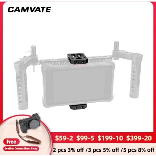 CAMVATE Universal Base Plate Cheese Plate With 1/4" Threads For Directors Monitor Cage Kit (2 Pieces) C2307