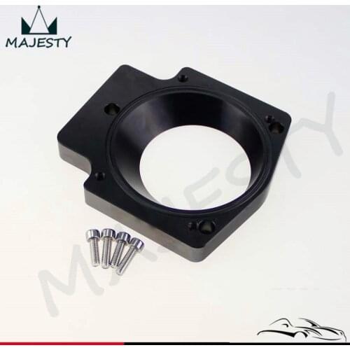 Manifold adapter plate for 92MM THROTTLE BODY GEN III LS1 LS2 LS6 LSX LS4 Black