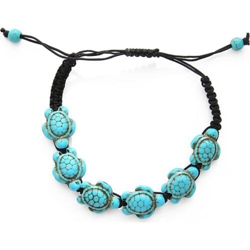 Hemp Turtle Bracelet Handmade Rope Chain Women Turtle all-match Bracelets In Color Hawaiian Sea Turtle Bracelets Jewelry
