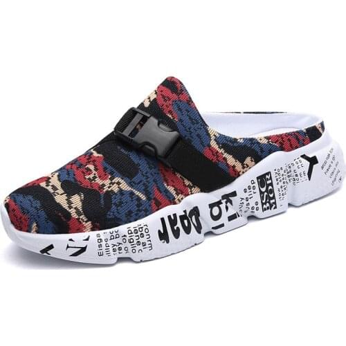 2021 Summer Graffiti Camouflage Baotou Mens Sandals Lightweight Non-slip Slippers Mens Fashion Casual Beach Shoes Men
