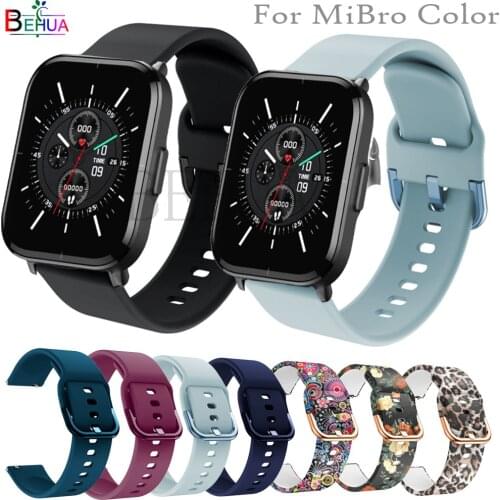 BEHUA Silicone For MiBro Color 20mm Watch Strap For Xiaomi MiBro Air Band / Amazfit Bip S Smart Wristband Bracelet sport belt