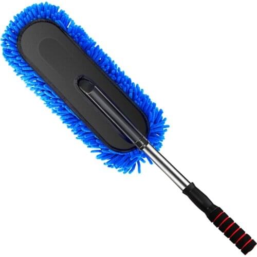 Telescoping Car Wash Cleaning Brush Duster Dust Wax Mop Microfiber Dusting Tool For Car Seat Wheel Window Cleaner