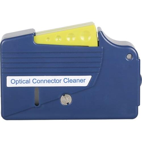 FTTH SC FC ST LC MU Optical Connector Cleaner Cleaning Box Cleaning Tool Blue Fiber Optic Cassettes Cassette Cleaner