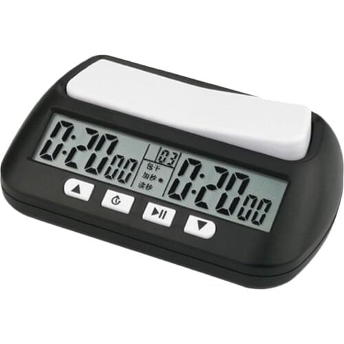 YS-902 Chess Clock Board Game Count Up Down Timer Chess Game Accessory Black