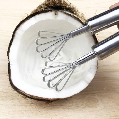 1/2pcs Multifunctional Coconut Meat Grinder Coconuts Scraper Collecting Coconut Meat Tool PR Sale