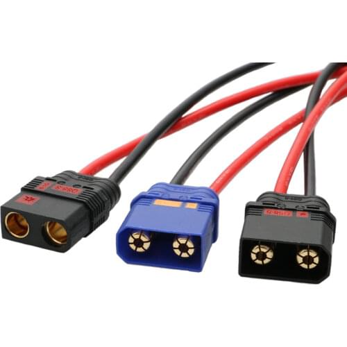 1PC 4mm Banana Plug to Anti-spark QS8-S Female Connector 12AWG Wire Adapter Cable for RC Plant UAV Lipo Battery Balance Charger