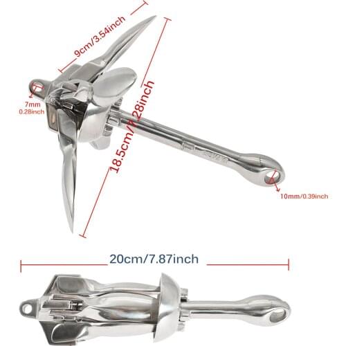 1Pc Best Small Boat Grapnel Anchor Marine Yacht Canoe System 1.5Lbs Folding Portable Kayak Sailboat Anchor Fishing Jet Ski