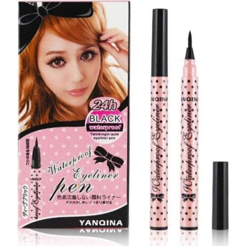 1 Pcs Professional Black Quick-dry Eyeliner Pencil Polka Dot Waterproof Non-smudged Eyeliner TSLM1