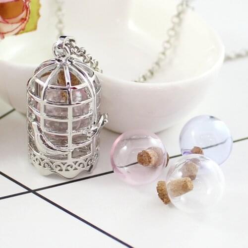 2PCS Birdcage Urn Locket Keepsake Necklace Birdcage Pendant Keepsake Jewelry Bird Urn Jewelry Cremation Jewelry