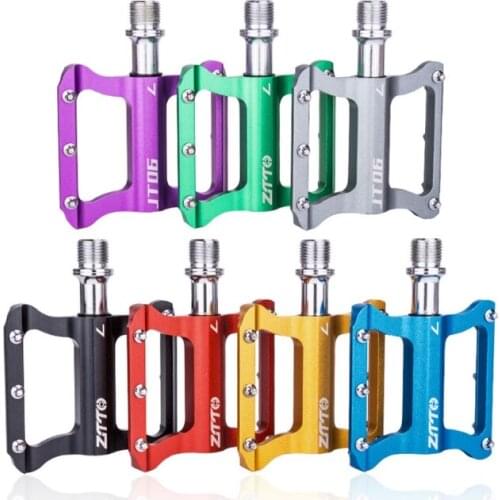 RXBC 2 Pcs Universal Strong Bicycle Pedals with Anti-skid Pins MTB Bearing Non-Slip Pedal Flat Bike Repair Modification Parts