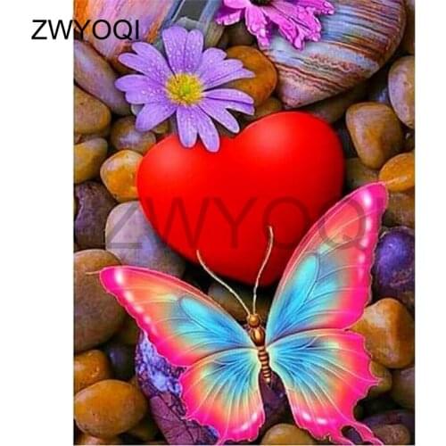 5D DIY Diamond embroidery stone Full Square Diamond mosaic Love heart butterfly Full Round Diamond painting Cross stitch daisy