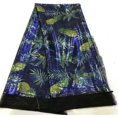 African lace fabric 2019 high quality lace french mesh fabric sequins nigerian swiss lace fabrics for wedding dress xb11-60