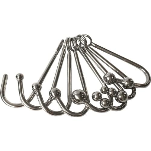 Stainless Steel Anal Vagina Hook Plug Dildo Ball Beads Stimulating Massage Flirt Within Temptation Erotic Sex Toys for Adult SM