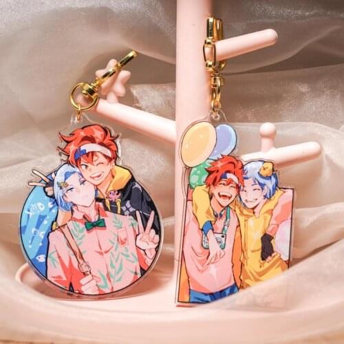 Anime SK EIGHT SK8 the Infinity REKI LANGA Amusement Park Acrylic Cute Keychain Cosplay Badge Brooch Pin School Bag Keyrings