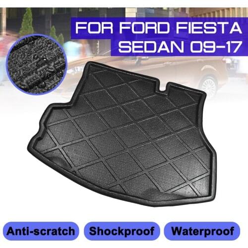 Car Carpet Rear Trunk Anti-mud Cover For Ford Fiesta Sedan 2009-2017 Floor Mat
