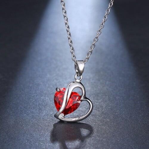 Emmaya Brand Trendy Gorgeous Charm AAA Zircon Adjustable Heart Lovers Necklaces for Women Cheap Jewelry Wedding Party Gift