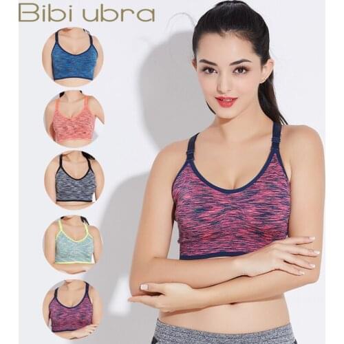 BIBI UBRA Quick Dry Sports Bra For Women Push Up Seamless Yoga Running Tops Women Shakeproof Fitness Underwear Gym Bras Women